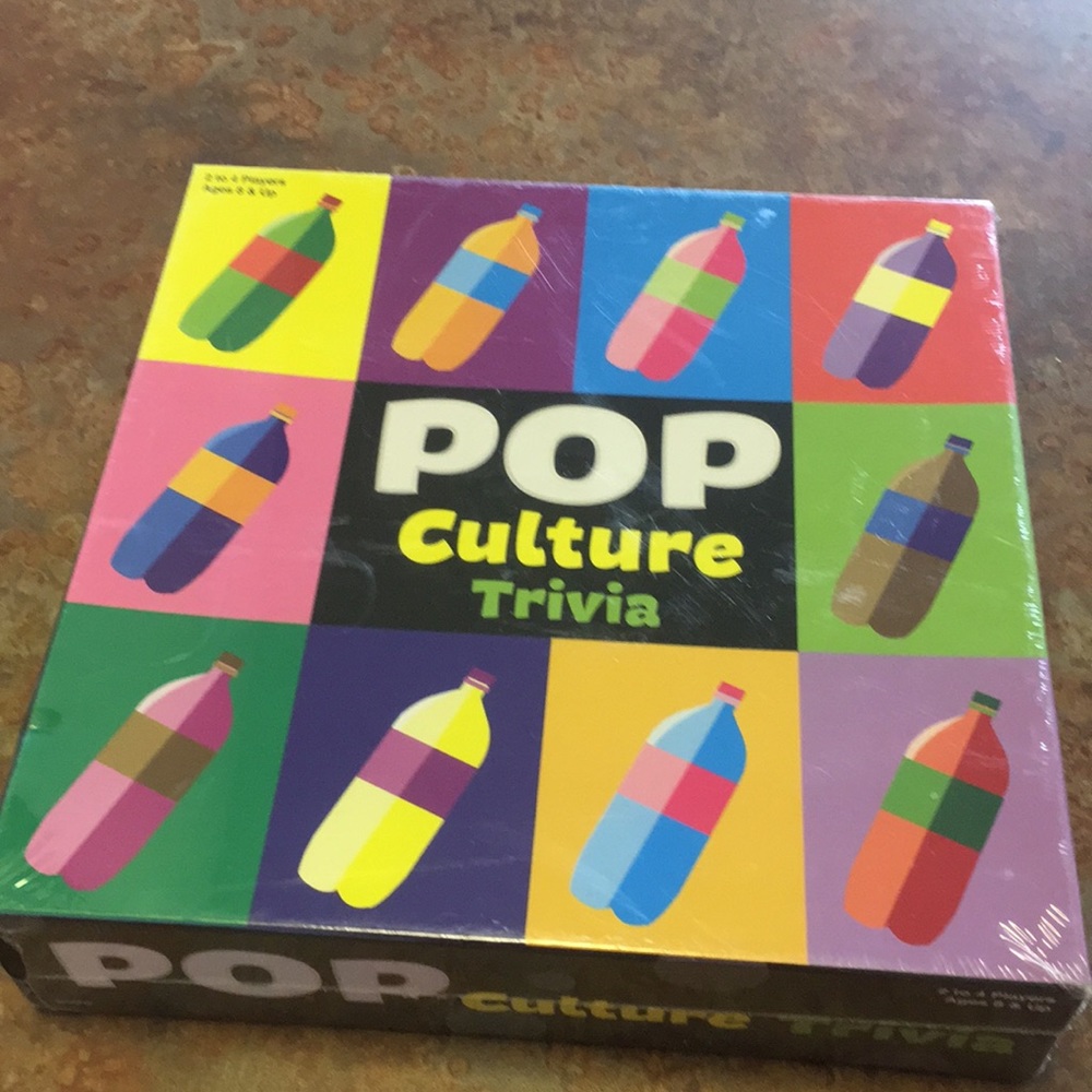 Pop Culture trivia Game NEW Sealed Fun 4 Game night or Parties 100 Pop question